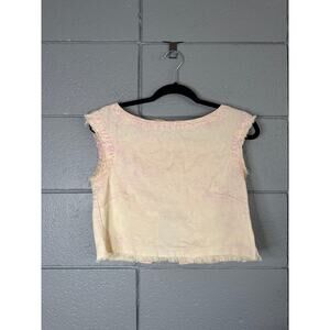 Women's Rachel Comey Yana Boxy Cotton Canvas Crop Top in Pink Ombre size 4 Boho